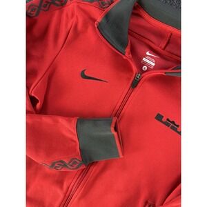 Nike LeBron James LBJ Track Jacket Mens S Red Full Zip Basketball